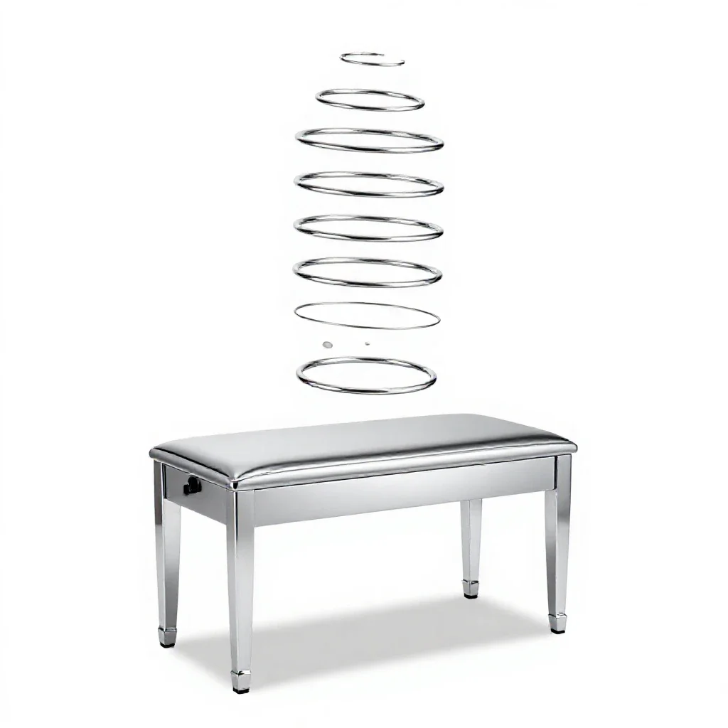 Piano bench isolated on a white background