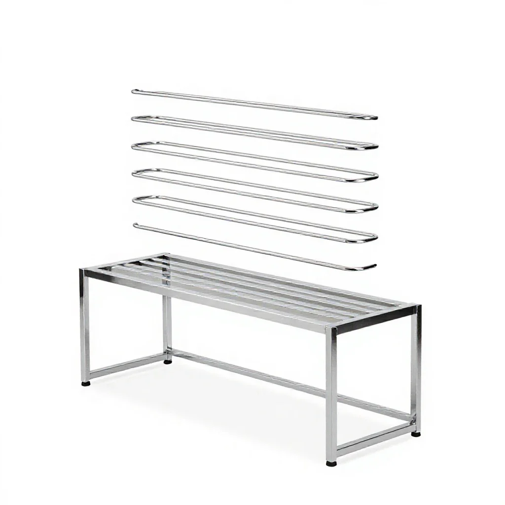 Shoe rack bench isolated on a white background