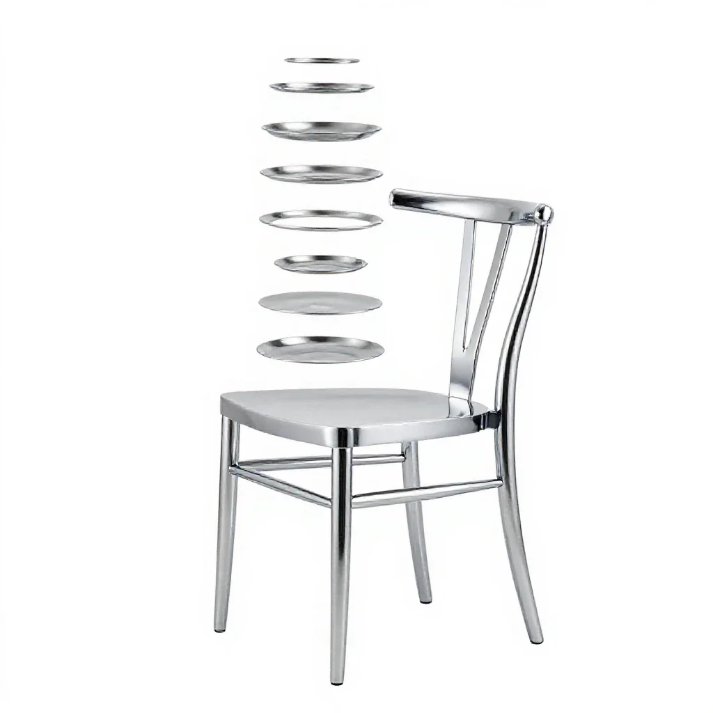 Wishbone dining chair isolated on a white background