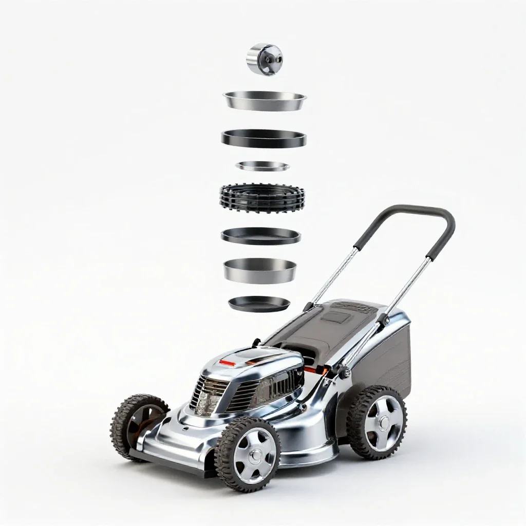 Lawn mower isolated on a white background