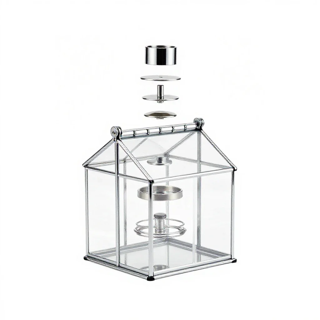 Mini greenhouse isolated on a white background