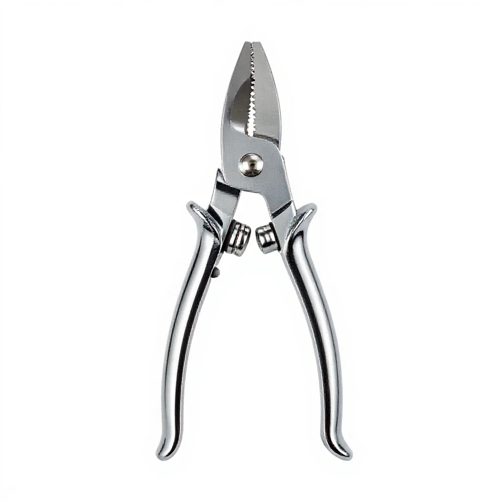 Pair of secateurs isolated on a white background