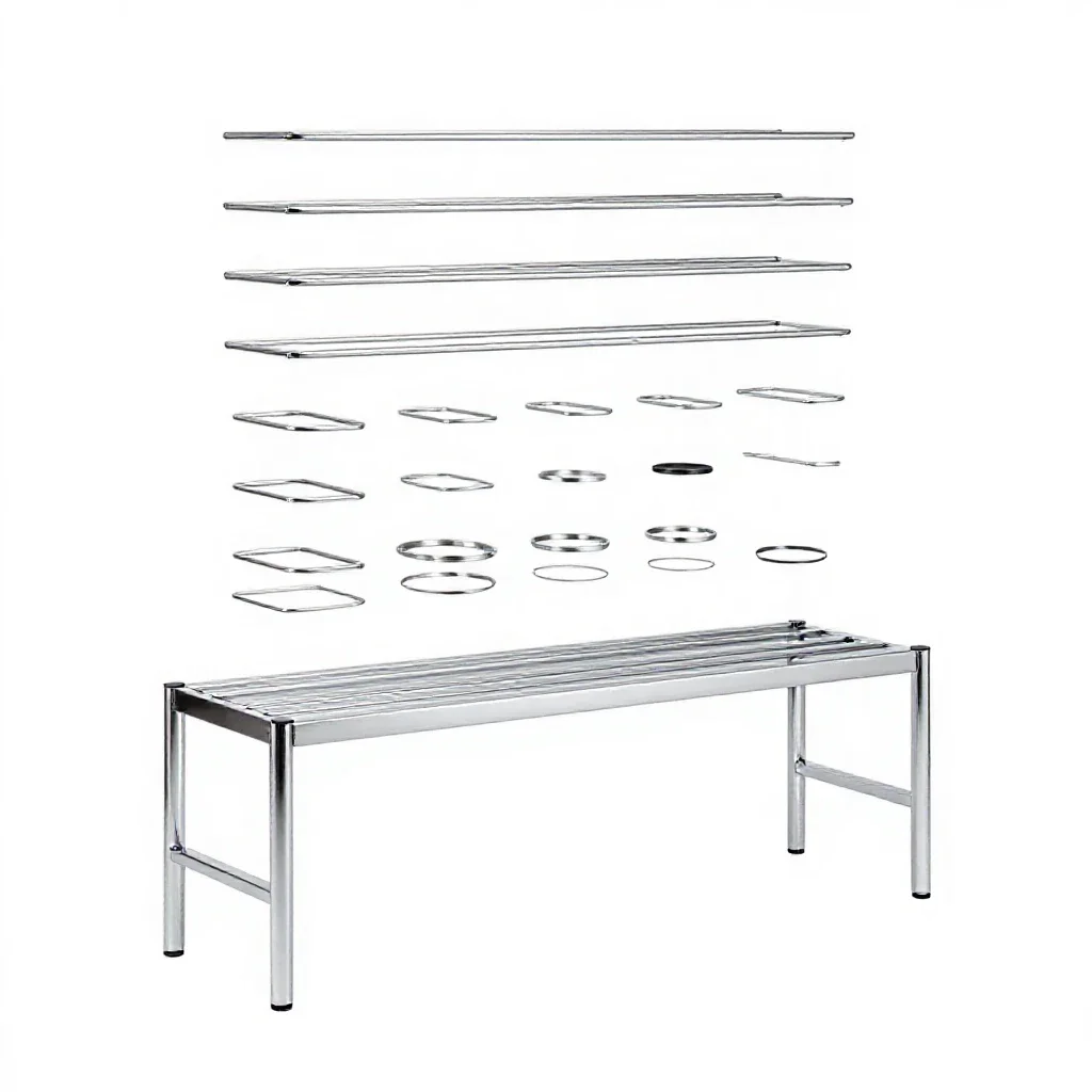 Potting bench isolated on a white background