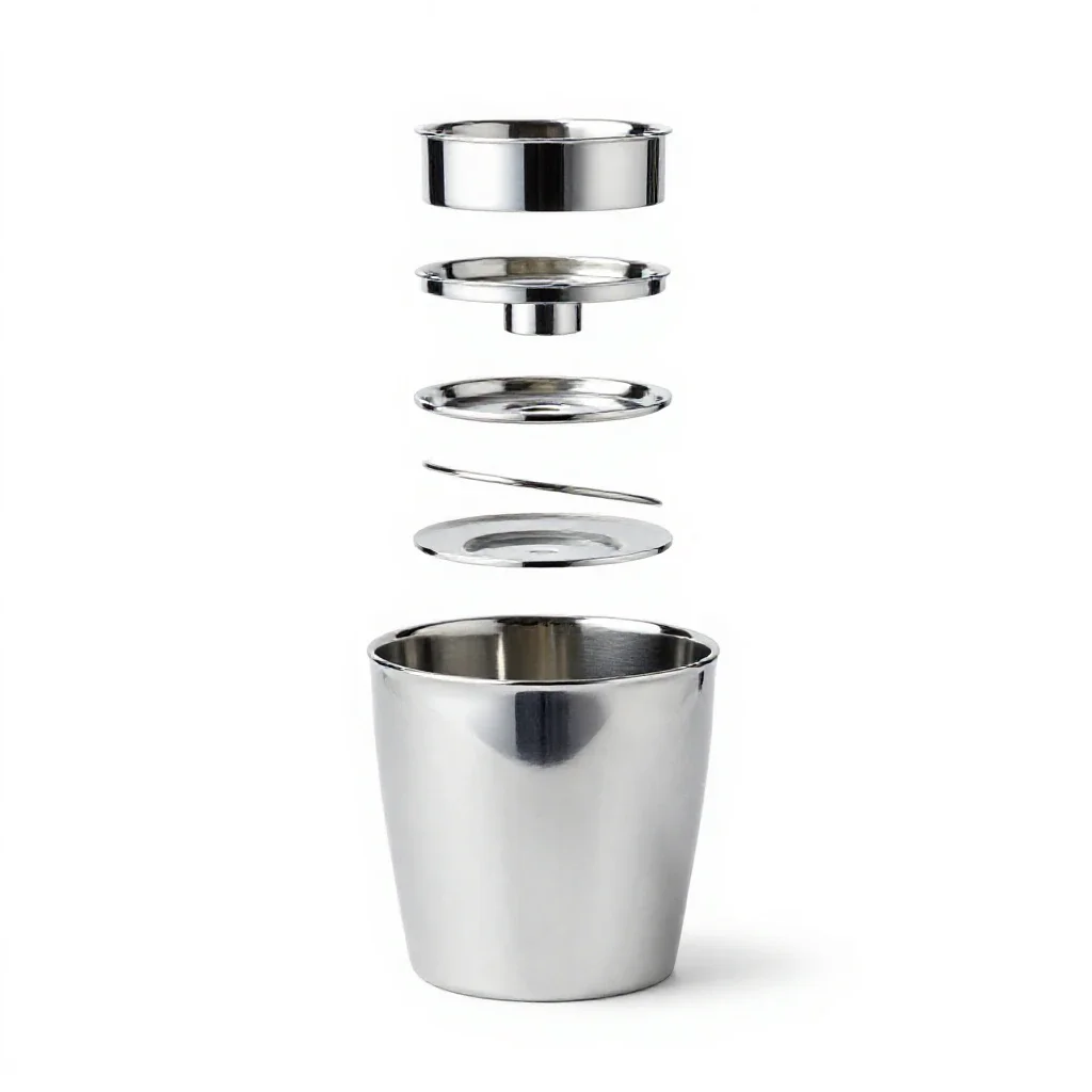 Self-watering planter isolated on a white background