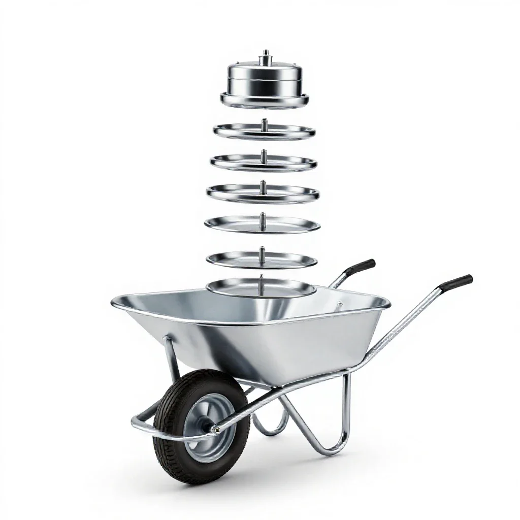 Wheelbarrow isolated on a white background