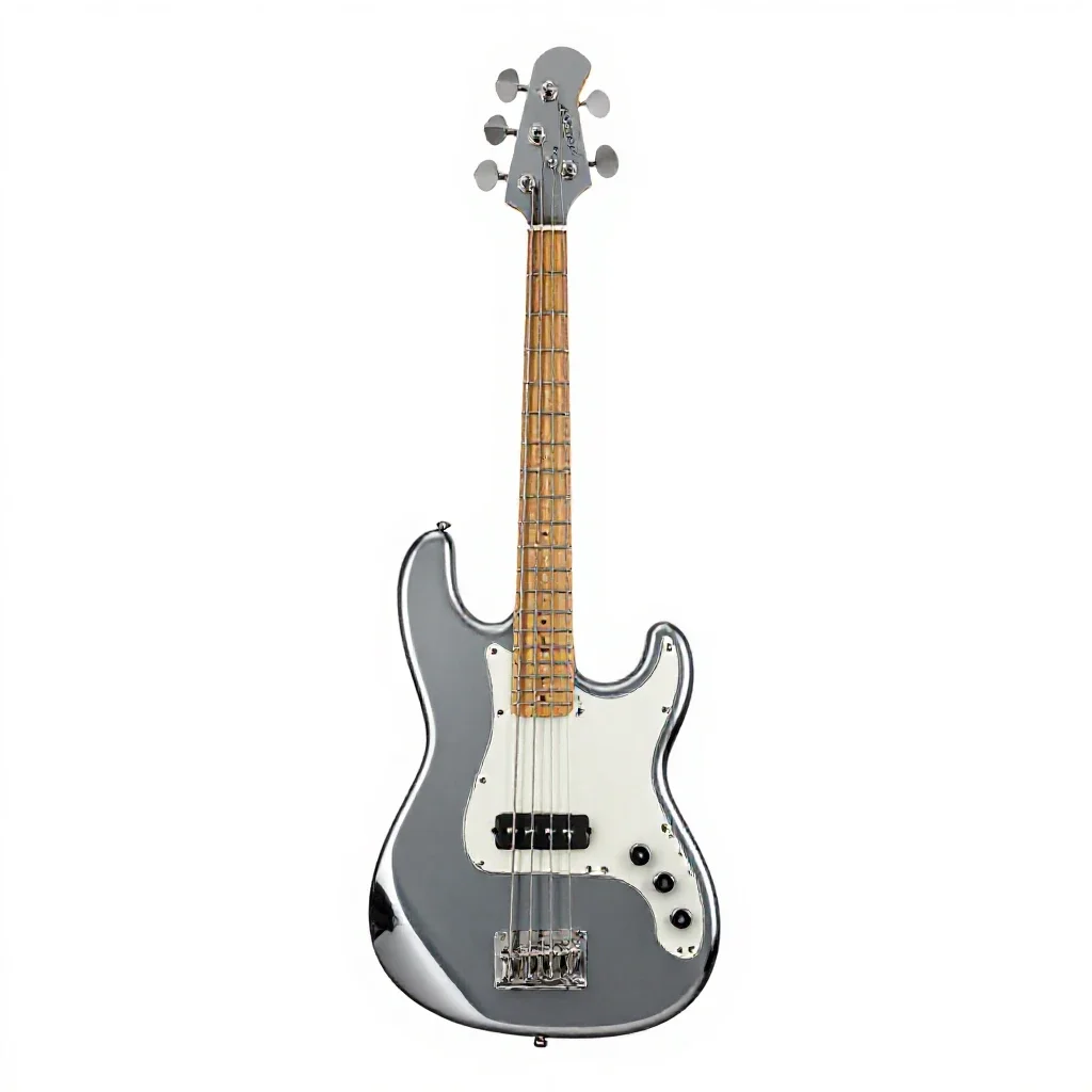 Bass guitar isolated on a white background