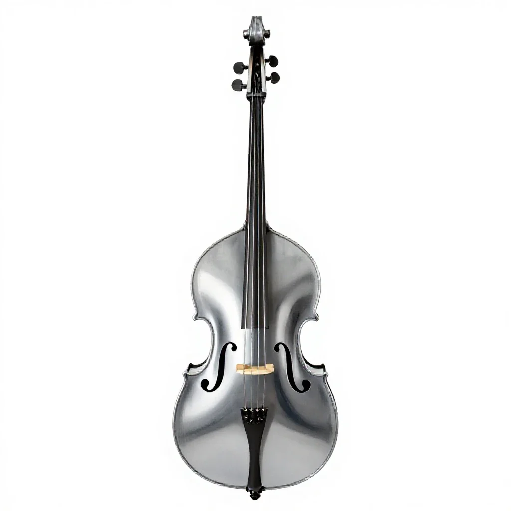 Double bass isolated on a white background
