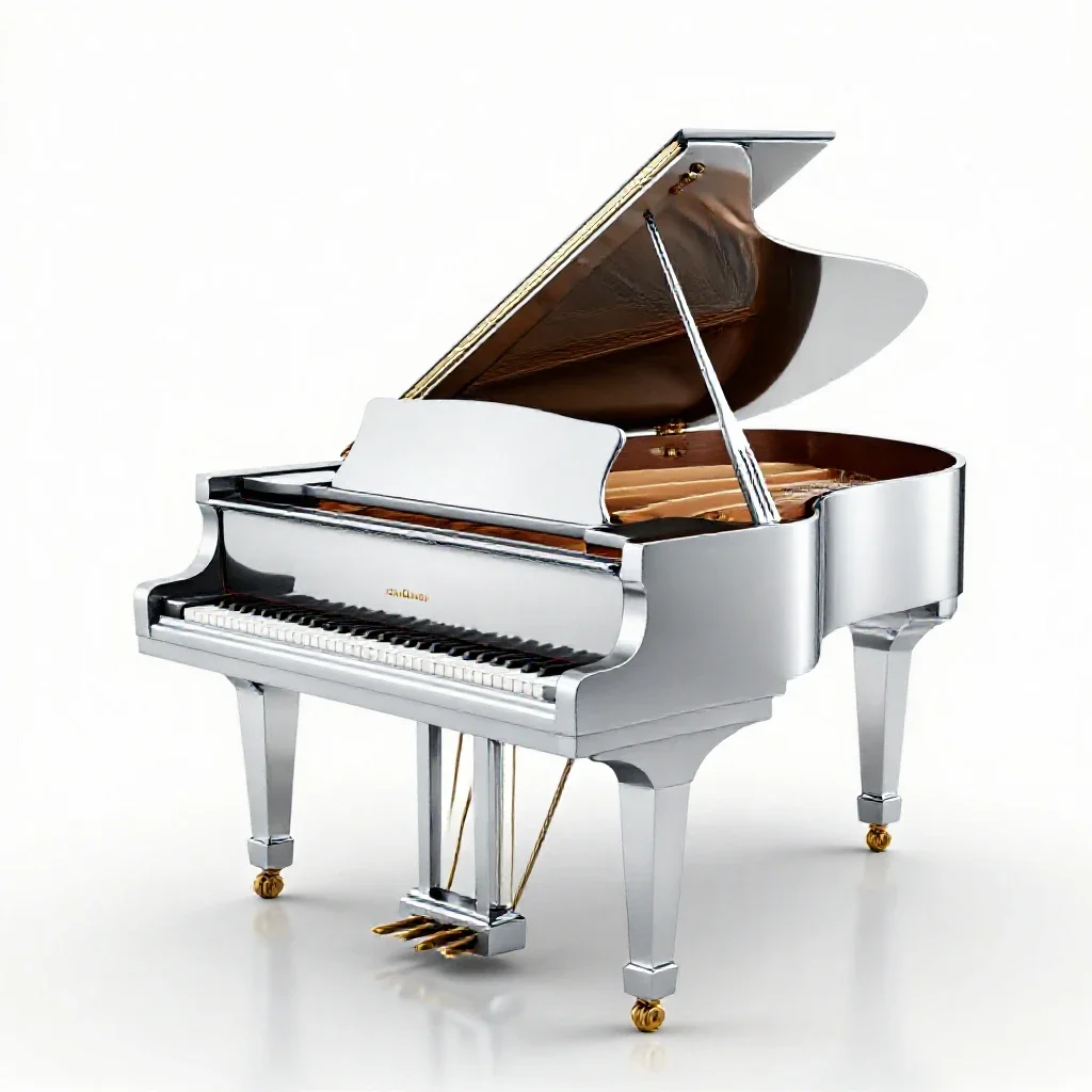Grand piano isolated on a white background