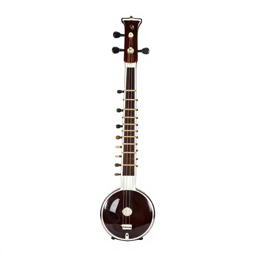 Sitar isolated on a white background
