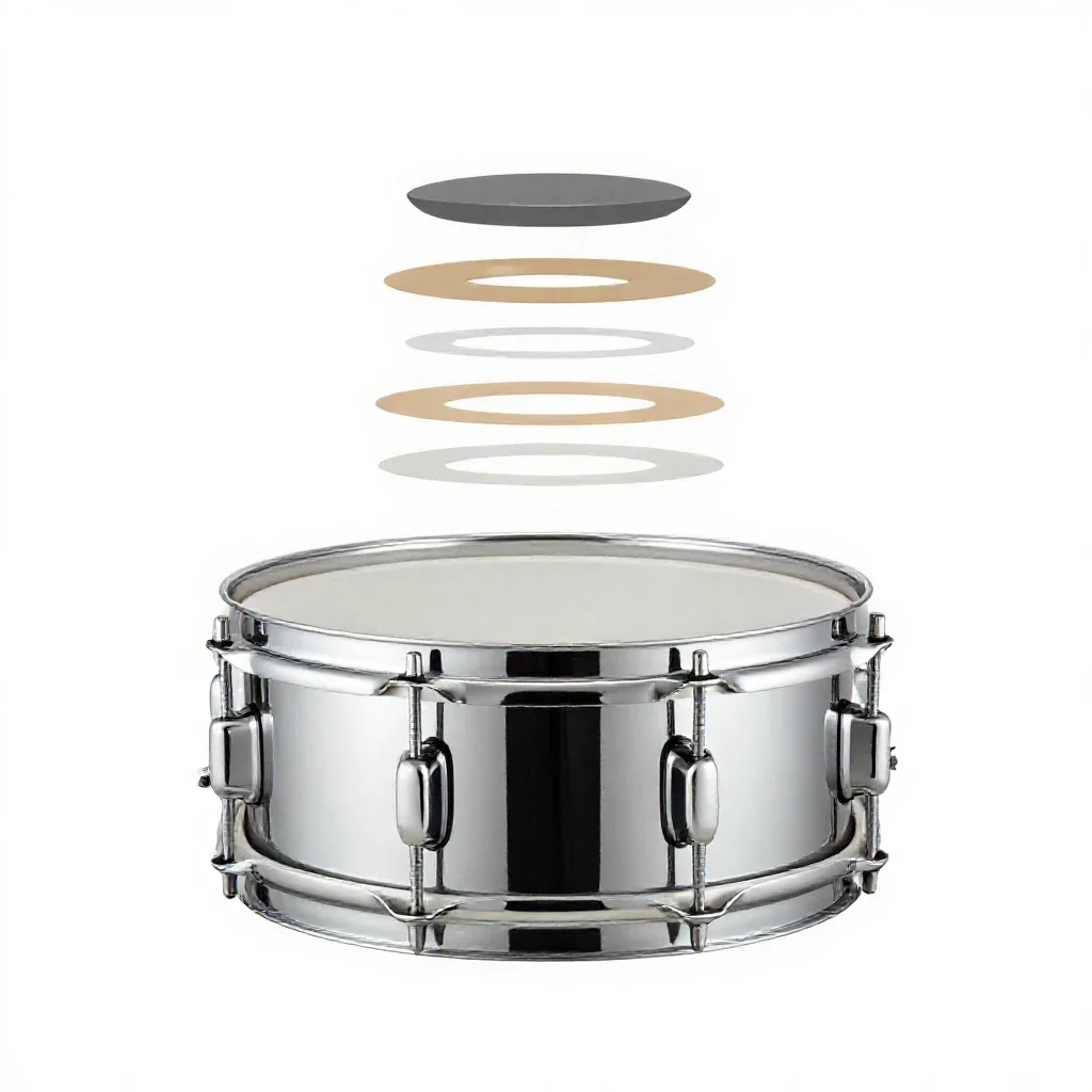 Snare drum isolated on a white background