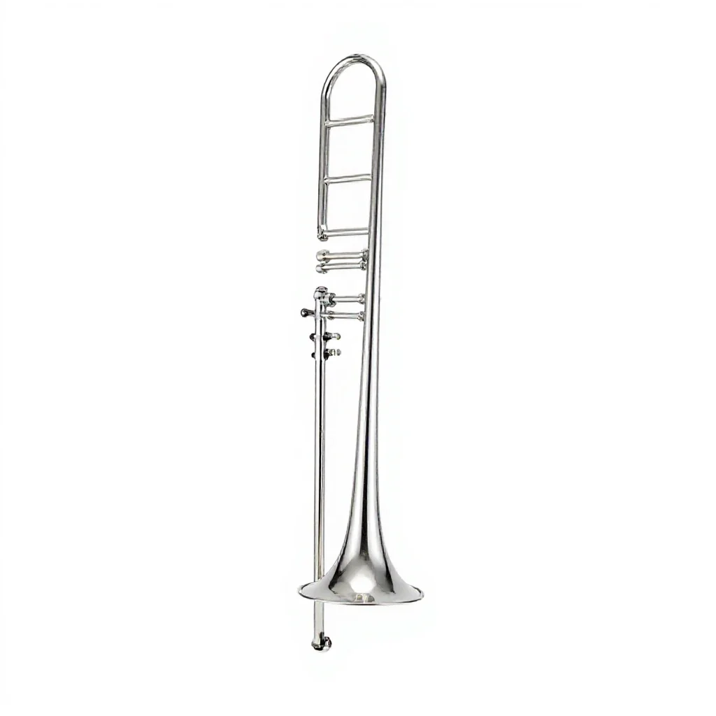 Trombone isolated on a white background