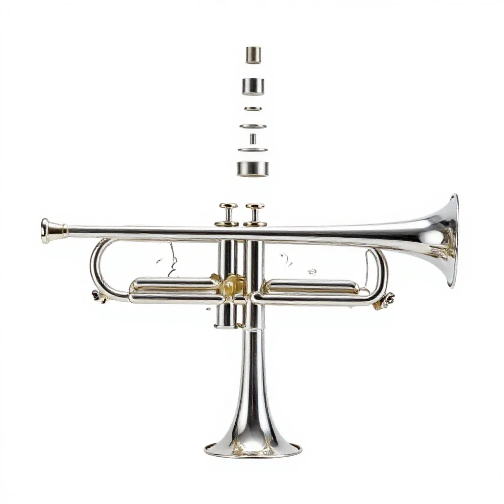Trumpet isolated on a white background