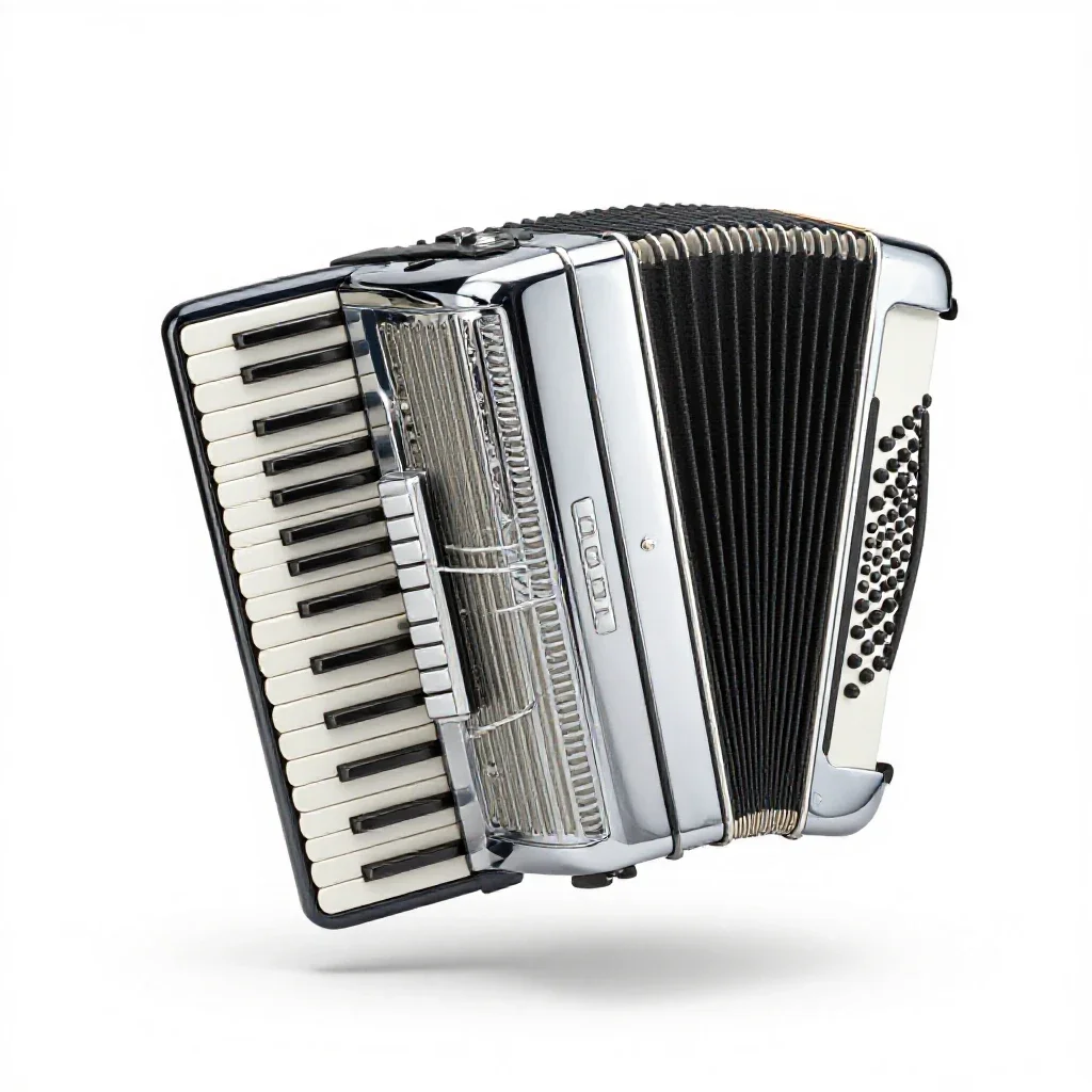 Accordion isolated on a white background