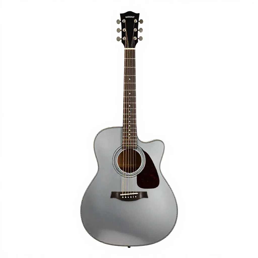 Acoustic guitar isolated on a white background