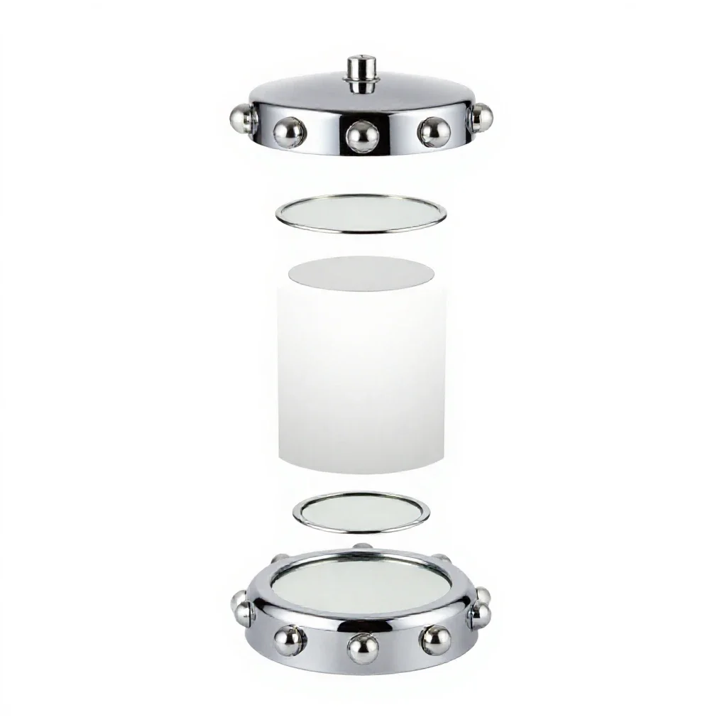 Mirror with bulb surround isolated on a white background
