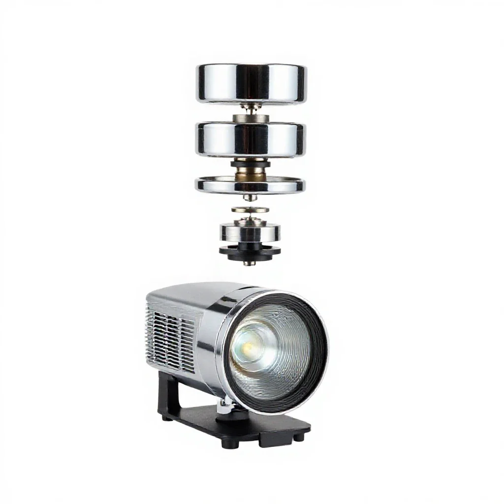 Projector lamp isolated on a white background