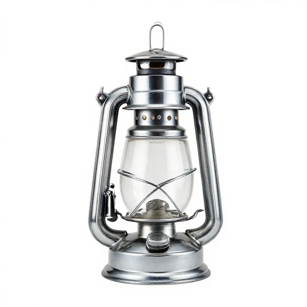 Oil hurricane lantern isolated on a white background