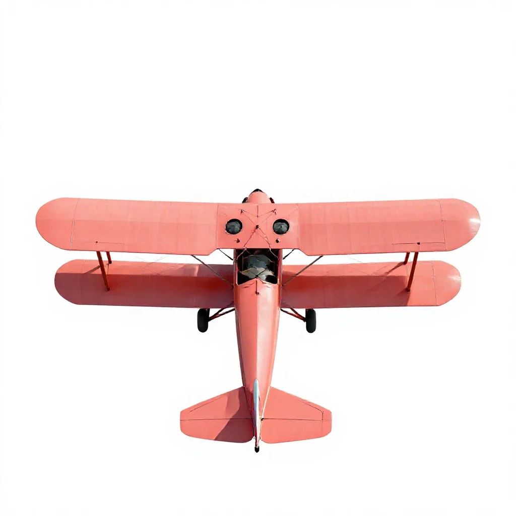 Biplane isolated on a white background