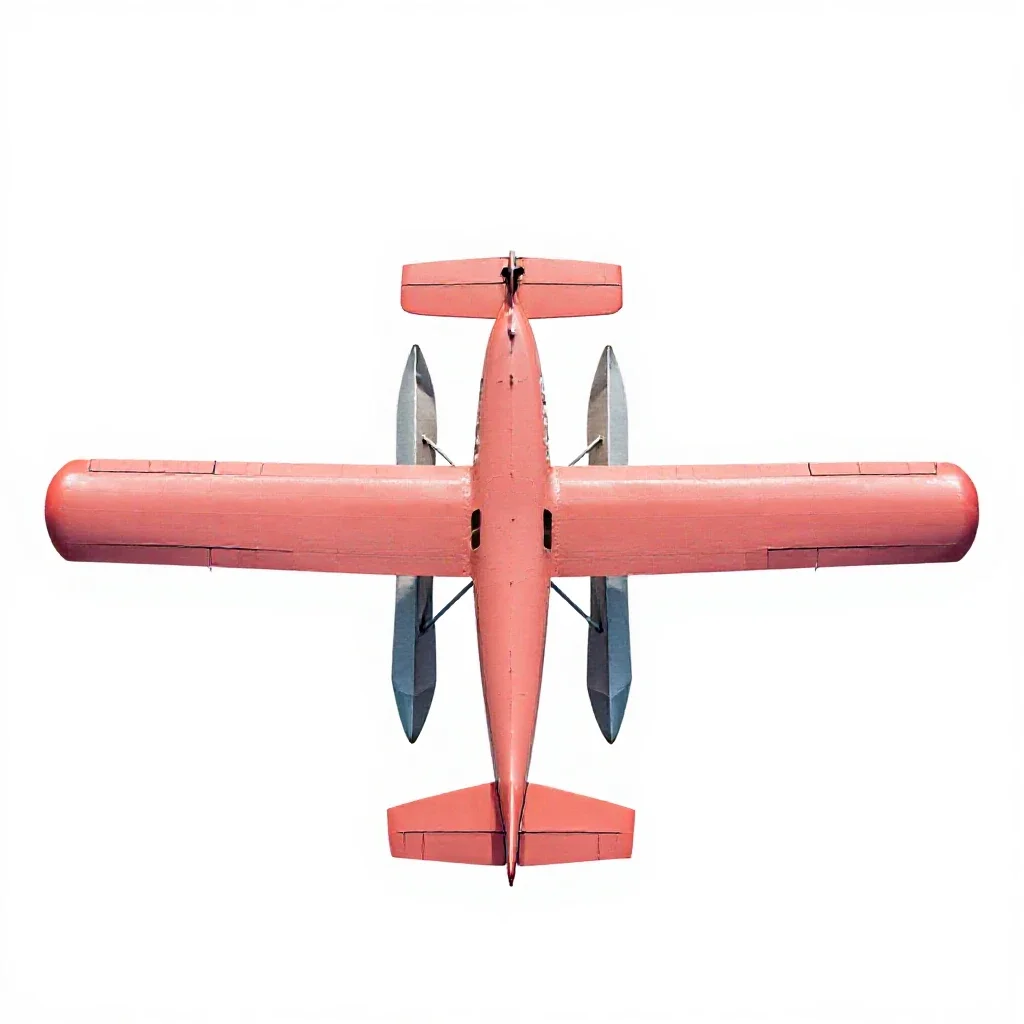 Bush plane on floats isolated on a white background