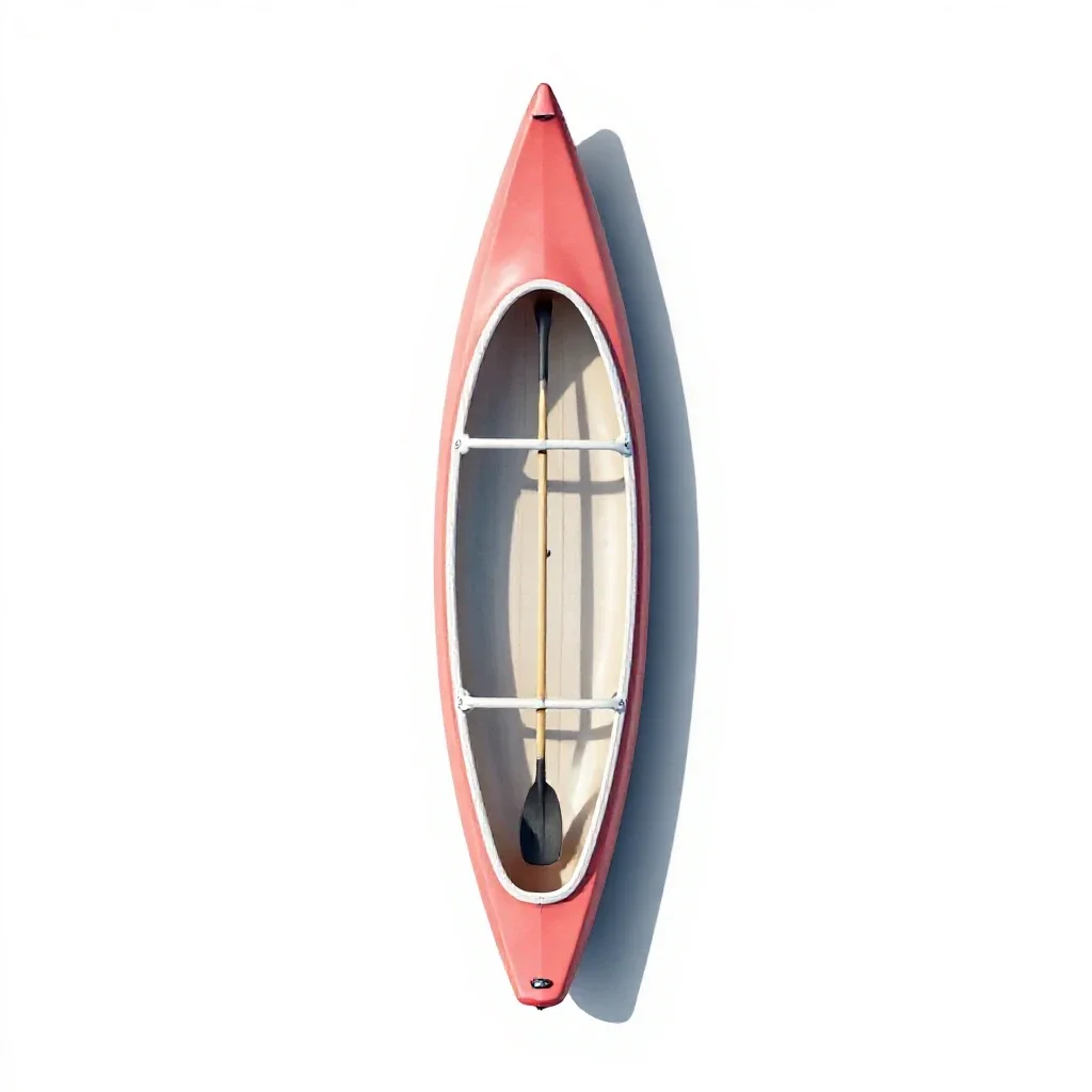 Canoe isolated on a white background