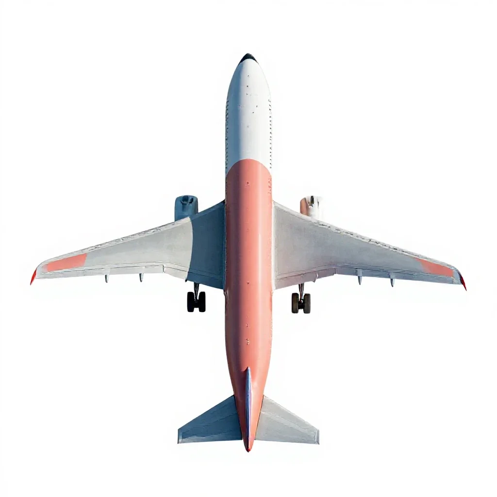 Cargo freighter aircraft isolated on a white background