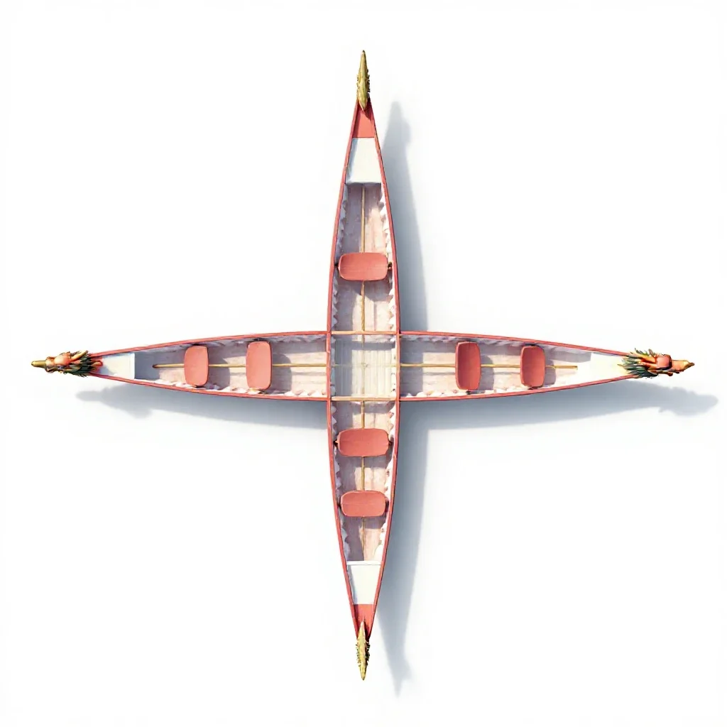 Dragon boat isolated on a white background