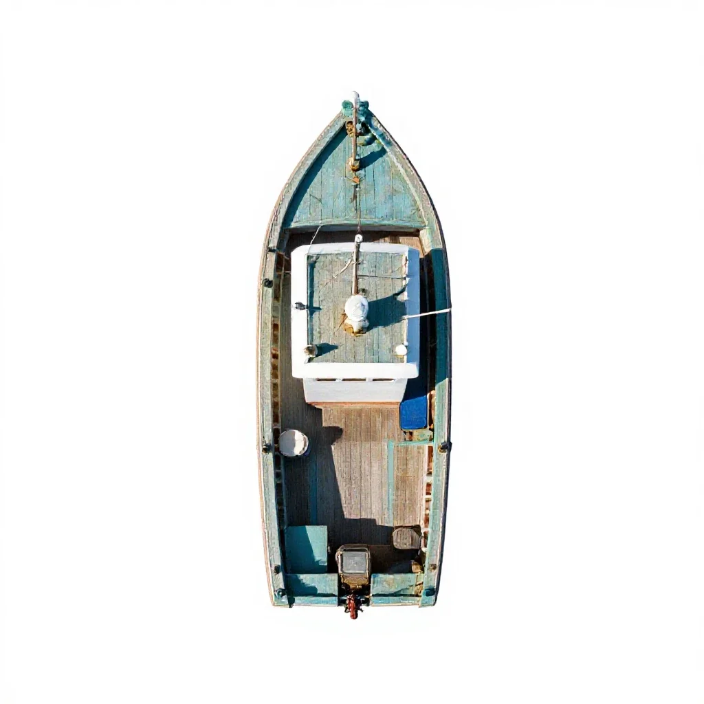 Fishing trawler isolated on a white background