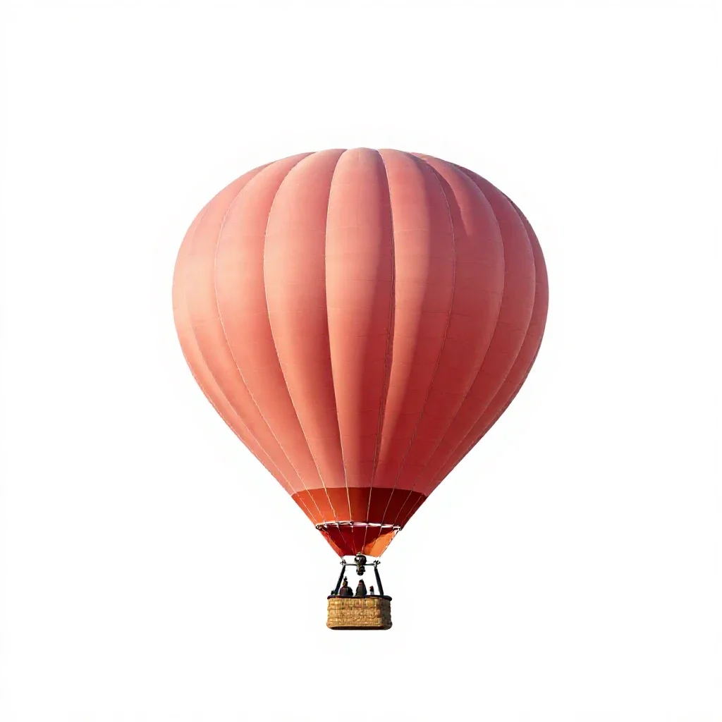 Hot air balloon isolated on a white background
