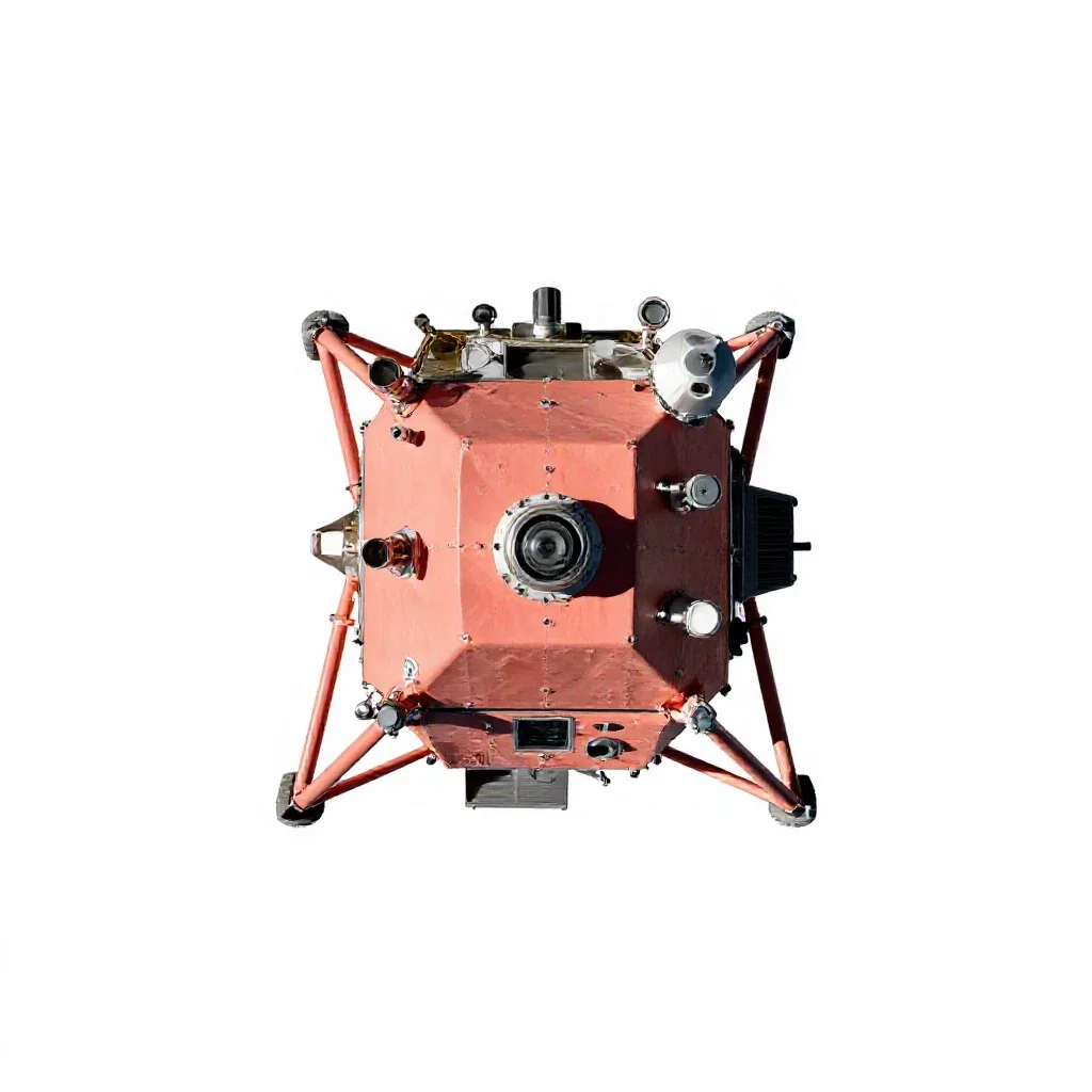 Lunar lander isolated on a white background