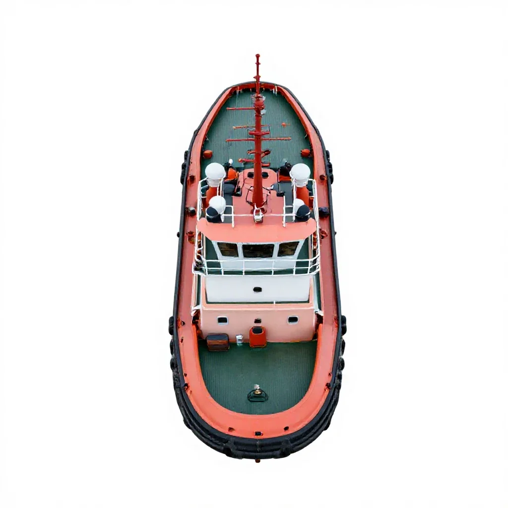 Tugboat isolated on a white background