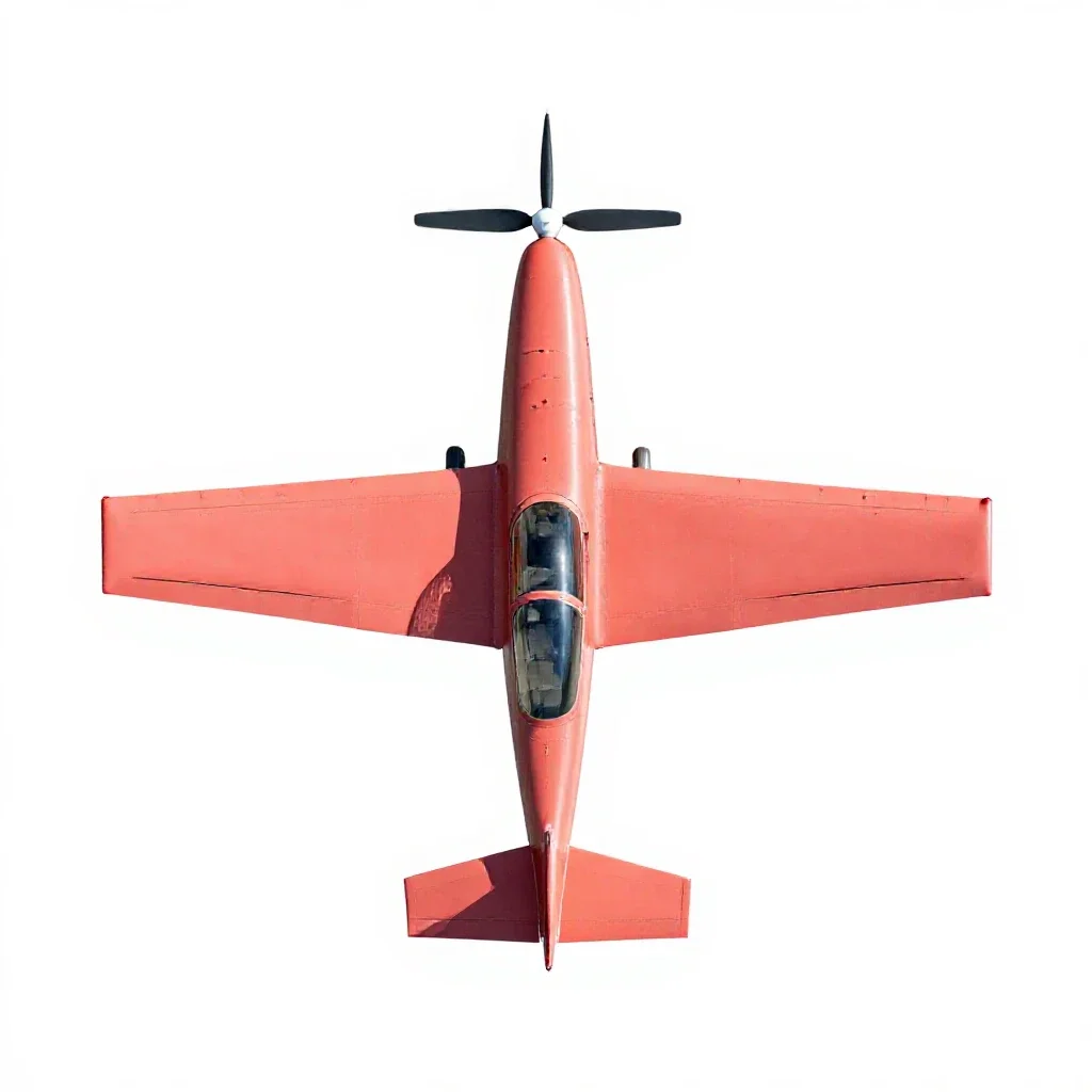 Aerobatic plane isolated on a white background