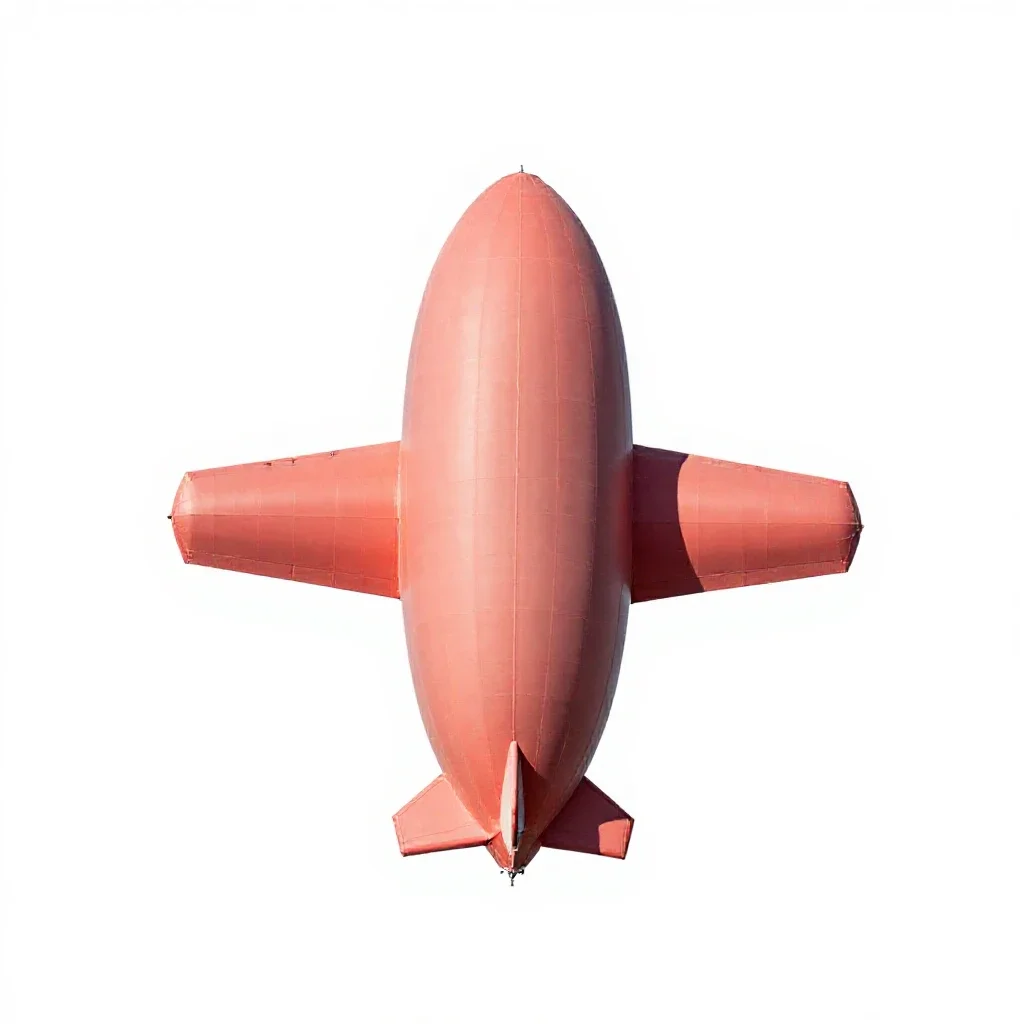 Airship isolated on a white background