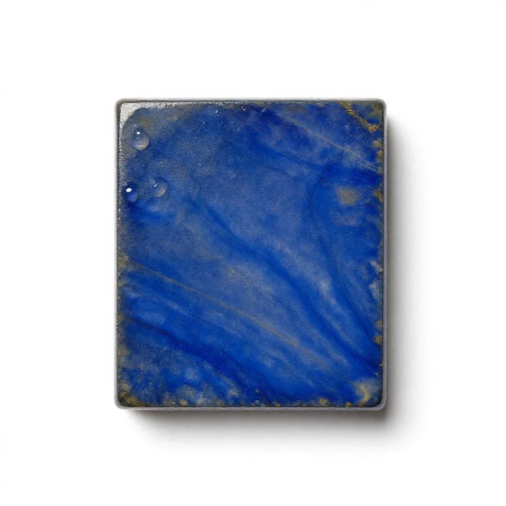 Lapis lazuli block isolated on a white background