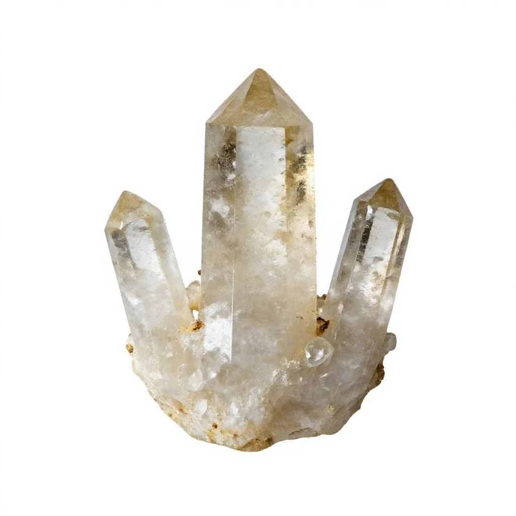 Tourmaline crystal isolated on a white background