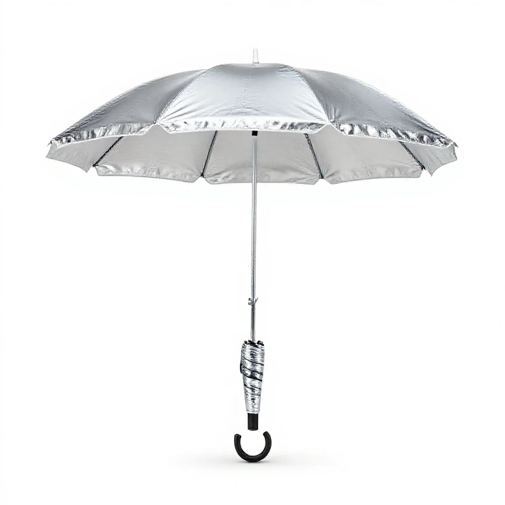 Beach umbrella isolated on a white background