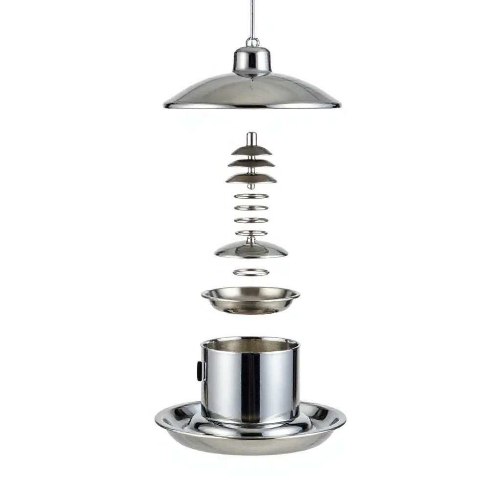 Bird feeder isolated on a white background