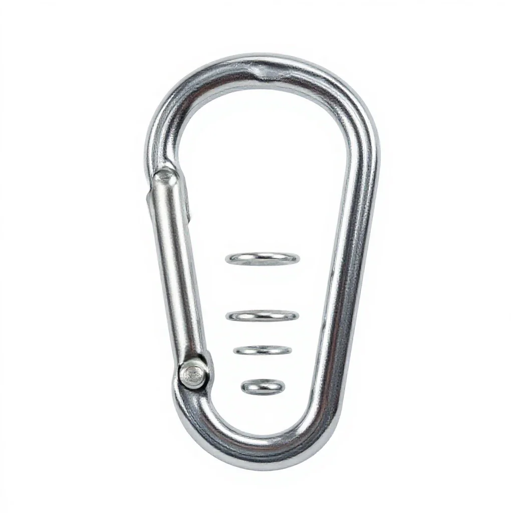 Carabiner isolated on a white background
