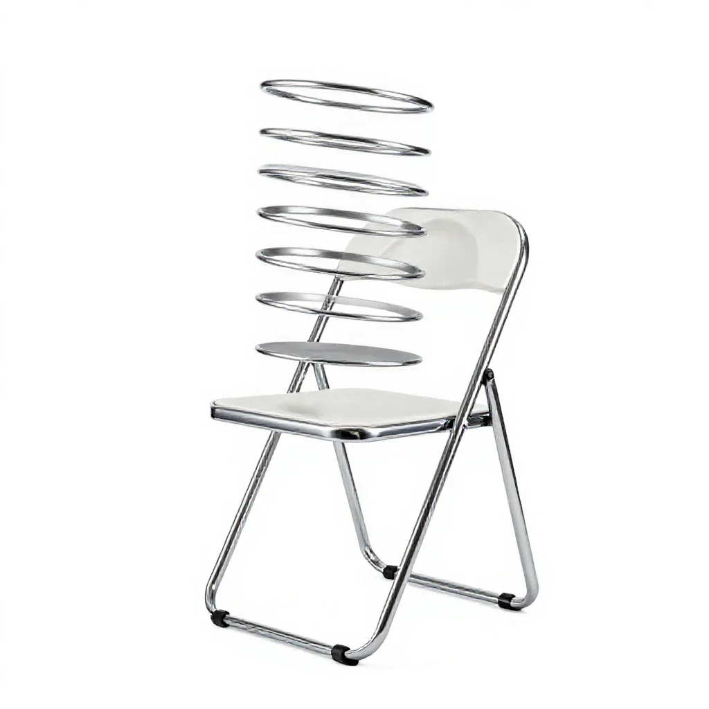 Folding camp chair isolated on a white background