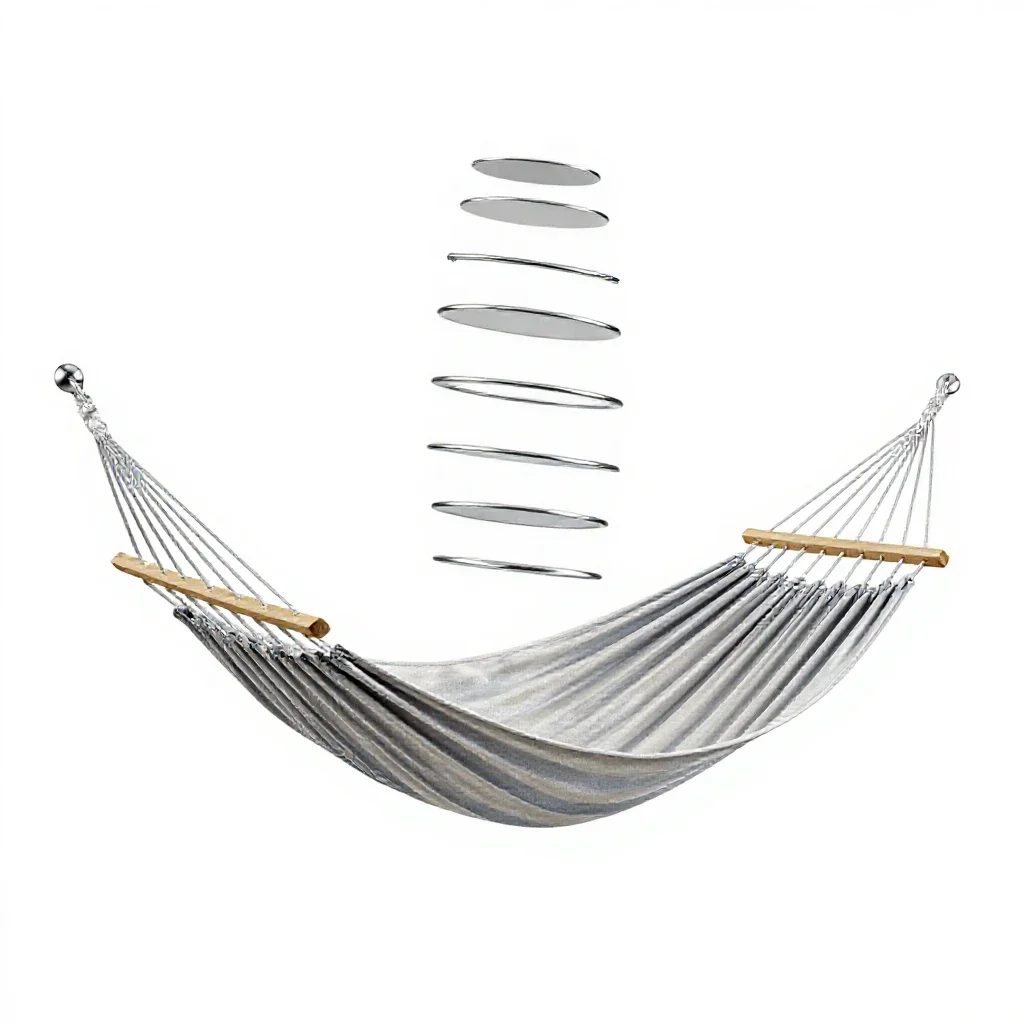 Hammock with straps isolated on a white background