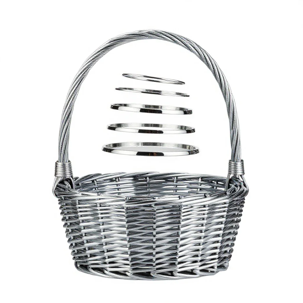 Picnic basket isolated on a white background