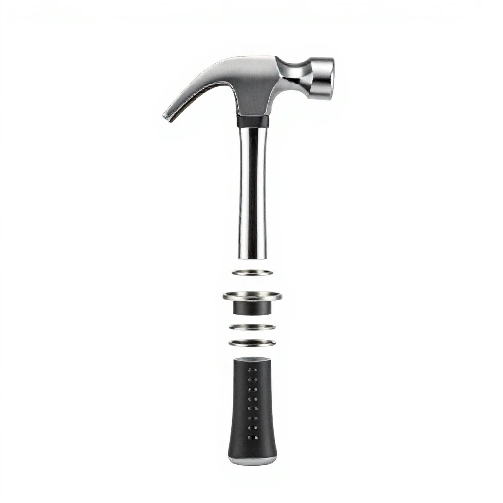 Rock hammer isolated on a white background