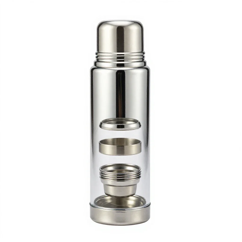 Thermos flask isolated on a white background