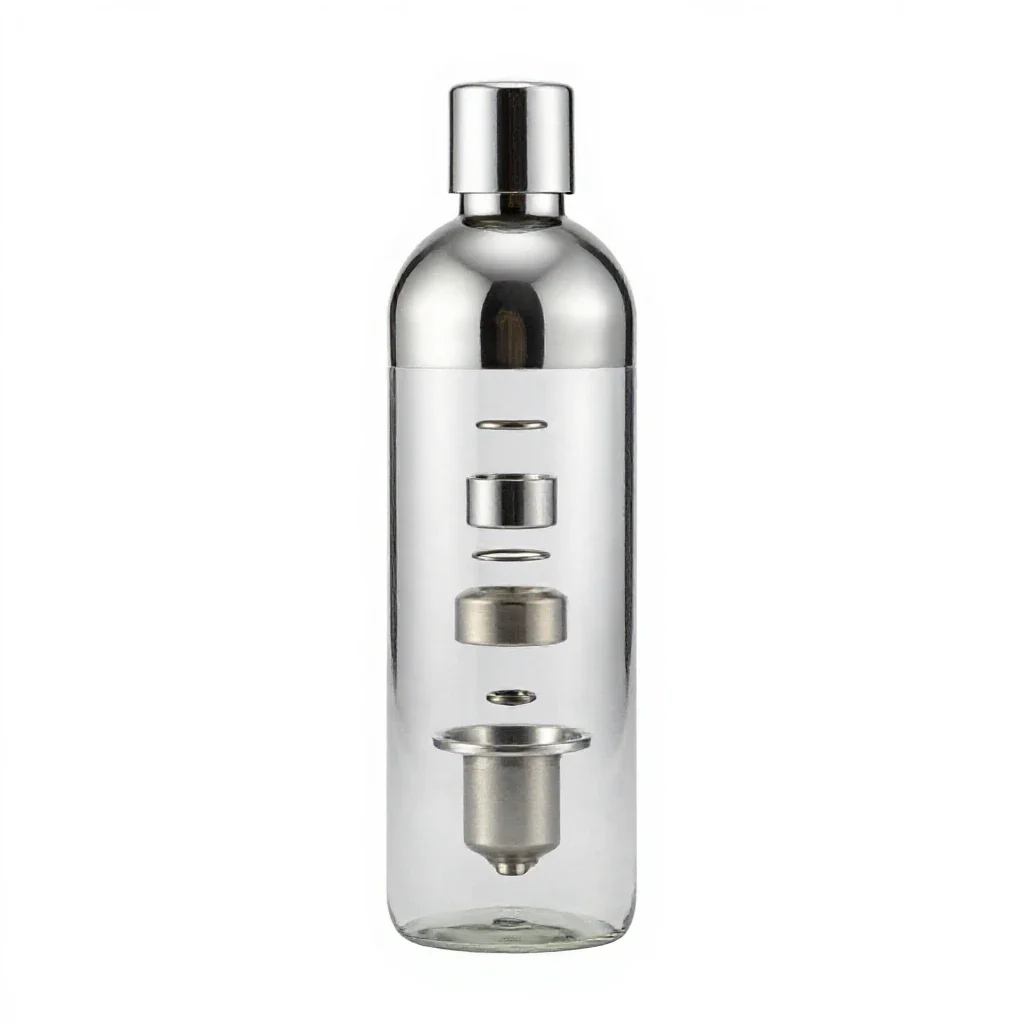 Water filter bottle isolated on a white background