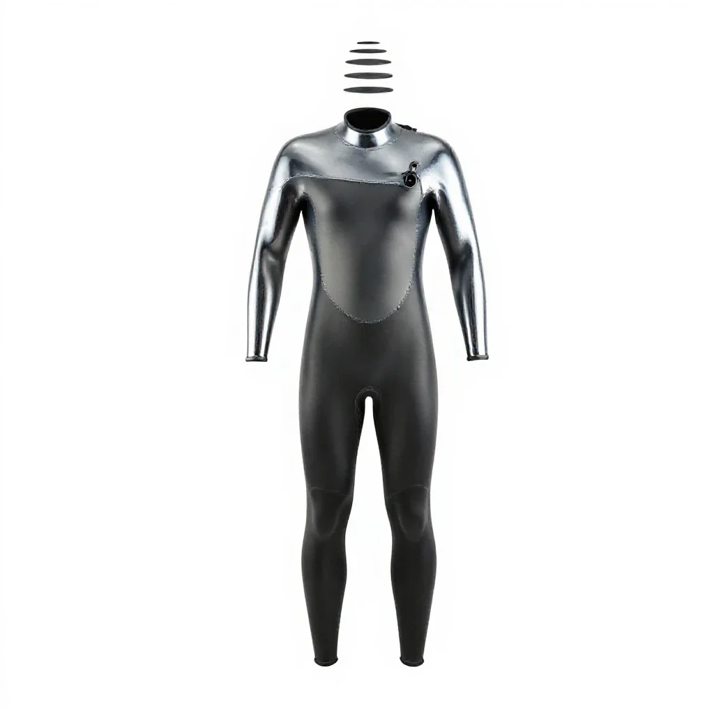 Wetsuit hanging isolated on a white background
