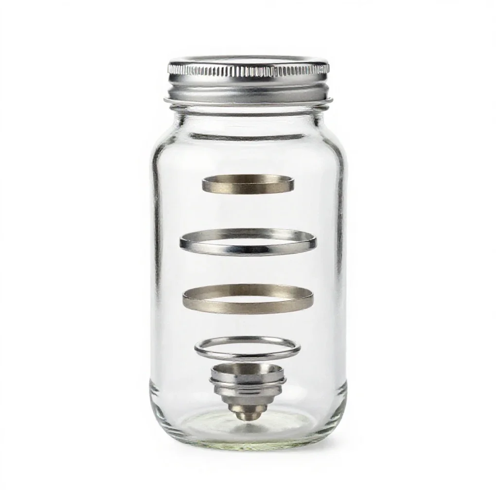 Screw-top preserving jar isolated on a white background