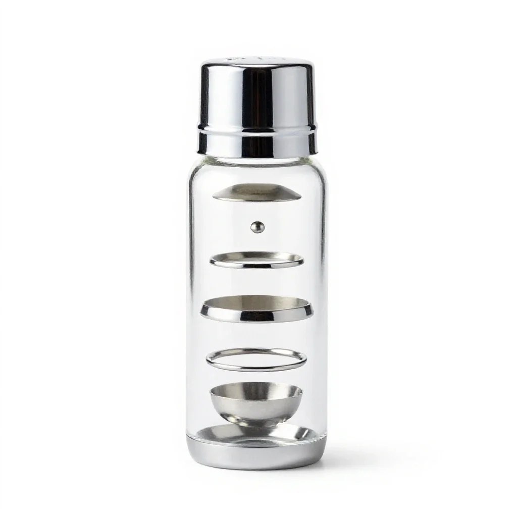 Spice jar with a shaker top isolated on a white background