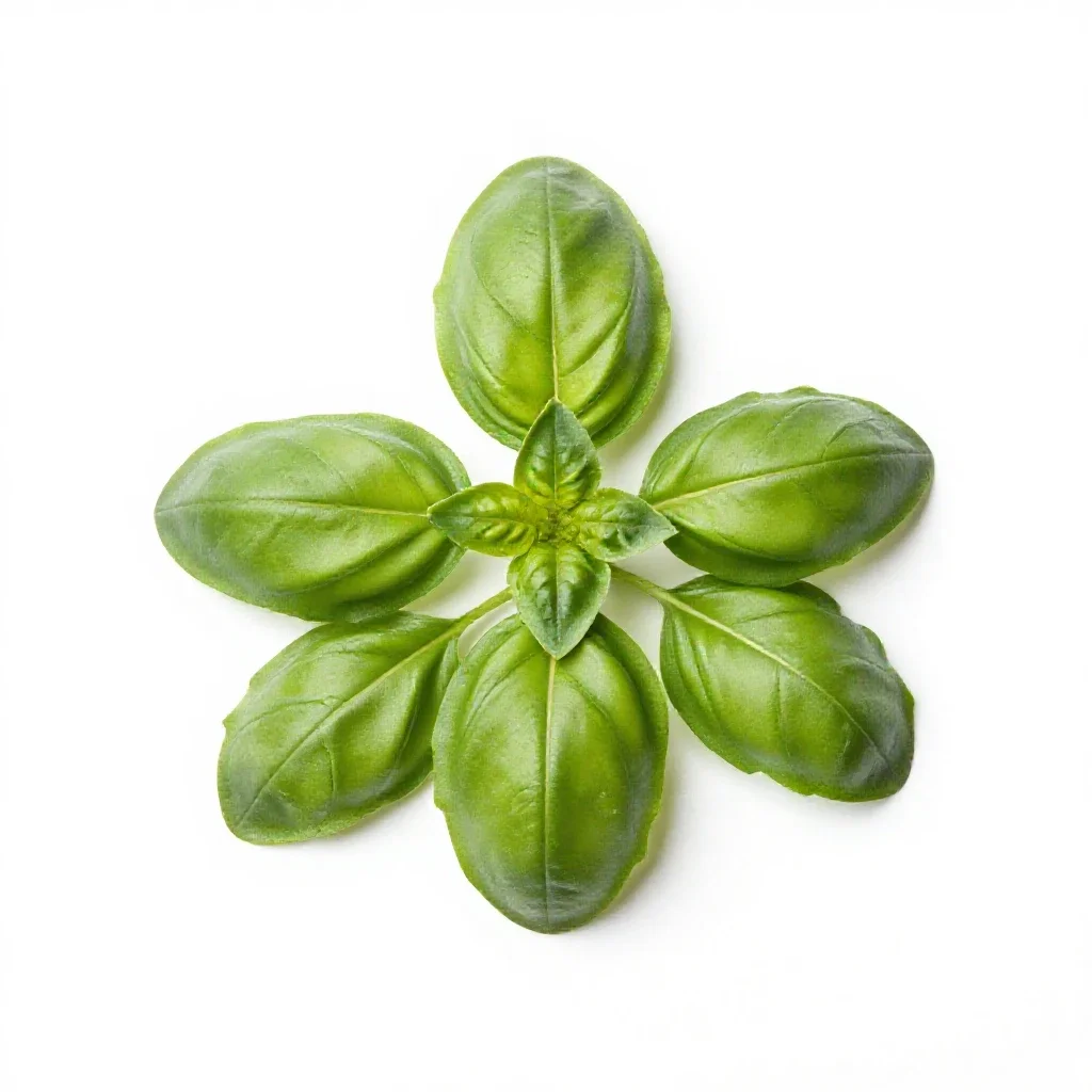 Basil plant isolated on a white background
