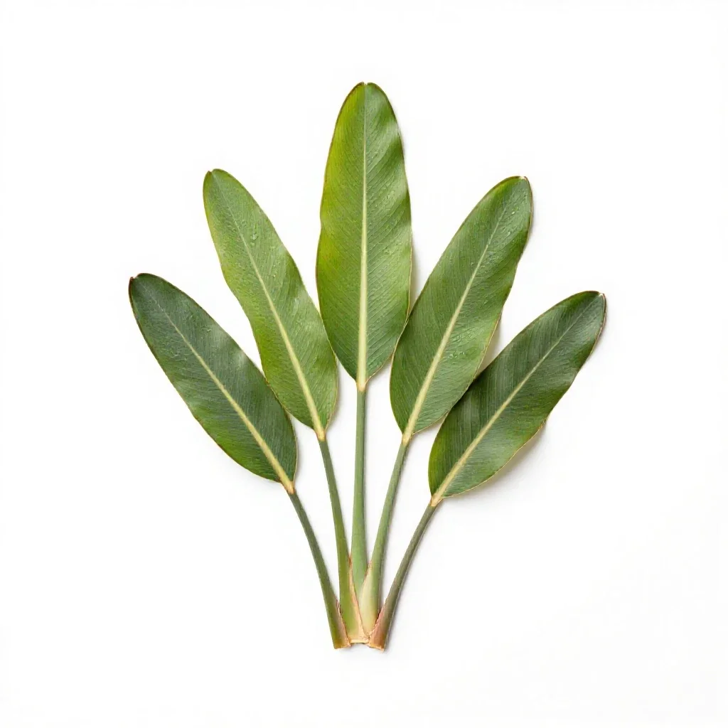 Bird of paradise plant isolated on a white background