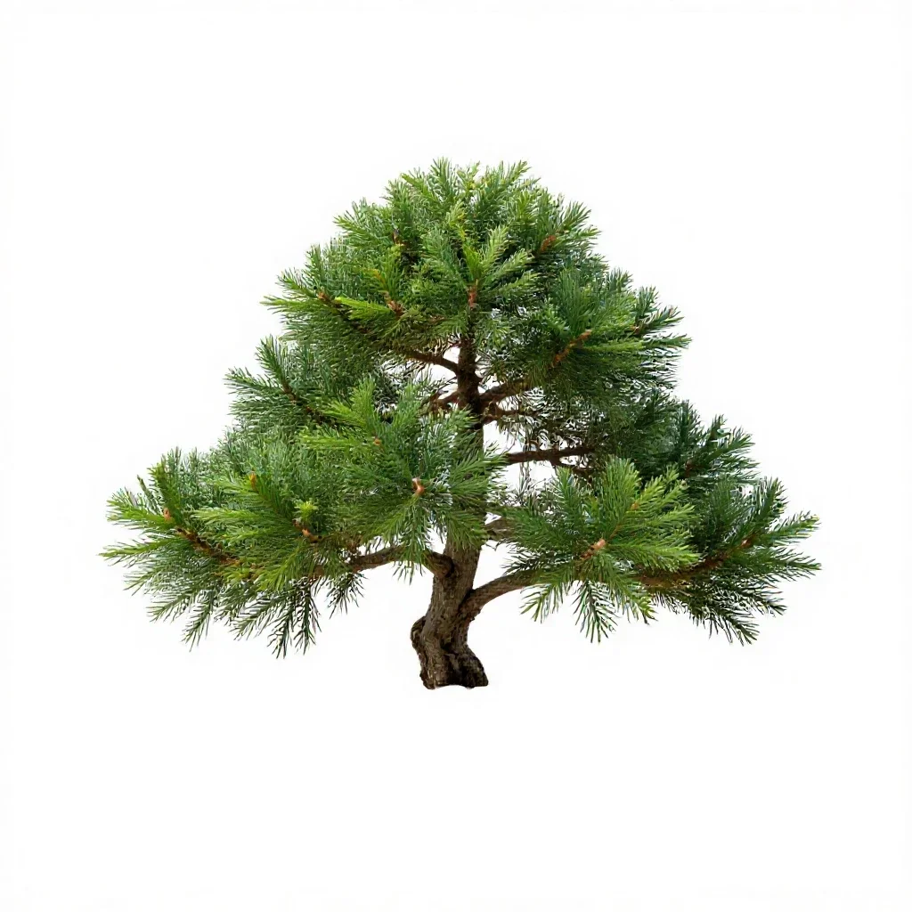 Bonsai juniper isolated on a white background