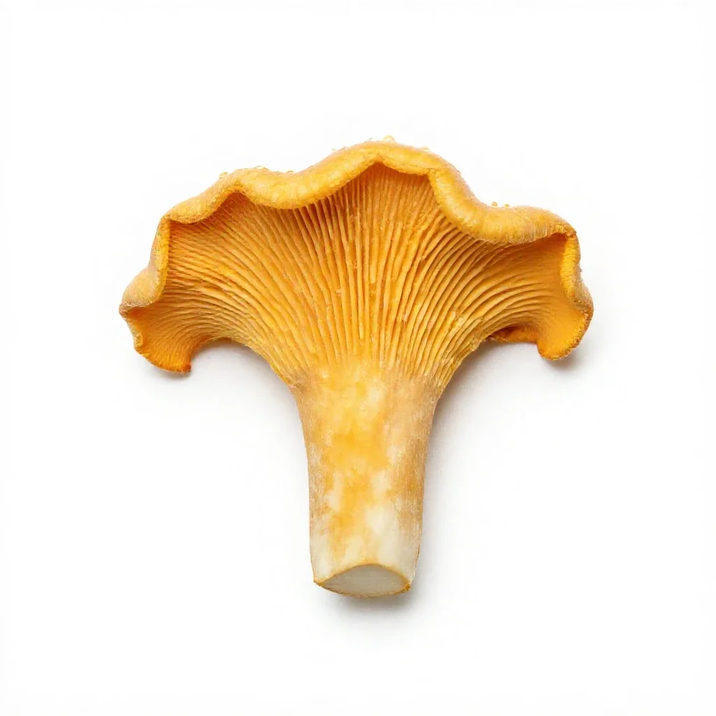 Chanterelle mushroom isolated on a white background